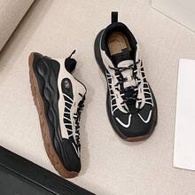 Retro Thick-Soled Outdoor Non-Slip Hiking Sneakers Women - L567 Beige Black - View 3