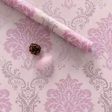 1 Roll European Style Floral Patterned PVC Wallpaper, Waterproof & Moisture-Proof, Removable Self-Adhesive, Suitable For Home & Dorm Decor, Can Be Directly Applied To Living Room, Kitchen, Bedroom Furniture