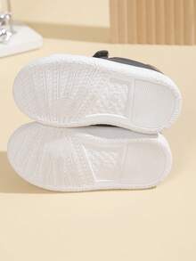 New Kids' Navy Blue Lace-Up Decorated Infant Sports Shoes, Fashionable & Comfortable Little White Sneakers, Lightweight Non-Slip Easy To Match, Stable Fit, Suitable For Daily Wear And Running - Navy Blue - View 7