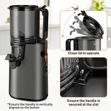 Cold Press Juicer Machines, Compact Small Slow Masticating Juicer With Large Chute For Whole Fruits & Vegetables, Easy To Clean & Quiet Juice Extractor,Space Saving Design,99% Juice Yield, Kitchen Appliance - US A Type Plug(110-127V) - View 8