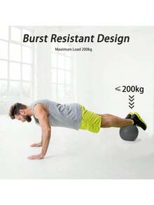 Home Gym Fitness Yoga Ball, Thickened Anti-Burst Ball 25cm, Suitable For Pilates, Prenatal Balance And Stability - Black - View 5