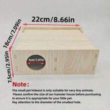 1 件木制仓鼠迷宫玩具 - 多房间仓鼠屋，小型宠物笼景观配件，适用于仓鼠娱乐和运动用品 - 彩色 - 查看 10