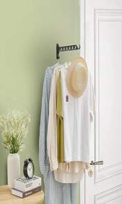 JOOM Laundry Drying Rack Wall Mounted Clothes Drying Rack Clothes Hanger -Coat Hanger Holder White - Màu B - Xem 3