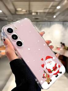1 chiếc ốp lưng điện thoại mềm hình ông già Noel và tuần lộc, tương thích với iPhone 17/17 Air/17 Pro/17 Pro Max, Honor, Redmi, Galaxy A04e/12/A13/A14/A34/A50/A52/A53/A54/S21/S22/S23/S24/S25/S25Ultra, 6A/7A/8A, 12T/13T - Trong sáng - Xem 7