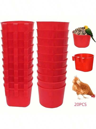 Large Capacity Automatic Chicken Feeder, Poultry Feed Trough, Bird Food Bowl For Chickens, Ducks, Geese, Pigeons, Parrots, Livestock Feeding Equipment With Anti-Spill Design, Outdoor Farming Supplies