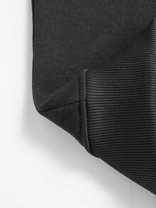 Men's Fashion Printed Half-Zip Gray Sweatshirt, Suitable For Outdoor Activities Like Walking, Kicking Grass, Fishing, Warm For Autumn/Winter Black - Black - View 8