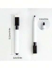 20支装可重复使用的黑色可擦马克笔，水性白板笔，带LED灯的毡尖可擦马克笔，无尘粉笔，橡皮擦笔，可擦签名笔，水性白板笔，适合学生绘画和书写，适用于白板、日历、冰箱、学校、办公室和家庭学习工具，返校季，学习用品，办公用品，最佳生日礼物，颜色和款式随机。 - 彩色 - 查看 6