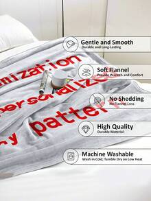 1 pièce Couverture en flanelle numérique personnalisée de 300 g/m², personnalisée avec diverses images et photos, convient aux filles, garçons, adultes, cadeaux de Saint-Valentin, légère, douce, confortable, pour le lit, le canapé, le camping, les voyages - couverture chaude convenant à toutes les saisons, convenant également pour les cadeaux de la fête des mères - Multicolore - Voir 8