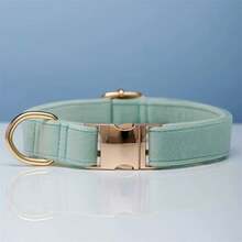 1pc Customizable Velvet Pet Dog Collar With Name & Phone Number, Bow Tie Decor, Suitable For Party & Daily Use, Gift For Pets - Multicolor - View 25