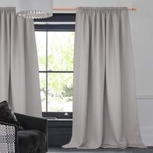 1-teiliger, einfarbiger, lichtfilternder Vorhang, 145 x 250 cm (verschiedene Größen), Rolni-Stoff; Stangentasche/Clipringe/Rohrhalterung/Schienenhaken; Maßgeschneiderte, gesäumte Kanten; UV-Schutz, Sicht- und Blendschutz; minimalistischer, moderner Vorhang für Wohnzimmer, Esszimmer, Arbeitszimmer, Büro – einfach anzubringende Fensterdekoration