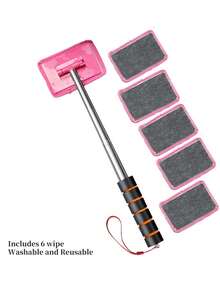 超细纤维挡风玻璃清洁工具 | 可拆卸手柄汽车玻璃雨刮刷，适用于内外玻璃 | 可选2片、4片或6片装清洁布，打造您专属的汽车清洁套装