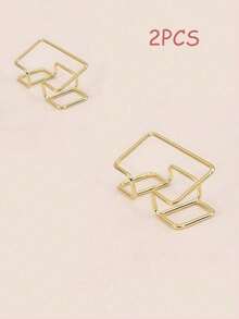 Hollow Business Card Holder Creative Product Storage Box, Office Display, Ideal Gift, Multiple Colors Available, Essential For Business Office, High-End Line Design Business Card Display Stand, 3 Fashionable Colors To Choose From, Simple Desktop Standing Business Card Stand, Card Display Base, Photo Photo Card Display Stand