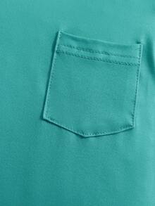 Bộ 3 món/Bộ đồ liền thân in họa tiết khủng long và sọc dễ thương cho bé trai, bộ đồ liền thân liền thân, phù hợp cho mọi mùa - Xanh và trắng - Xem 6