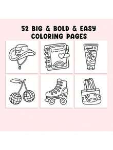 [Handmade Essential] Cozy Cuties Healing Painting & Coloring Book, Beginner-Friendly Tracing, Stress Relief Doodle, Simple & Large Relaxing Designs, Cute Character, Thick & Non-Transparent, Suitable For Stationery, School Supplies, Great Gift For Girls, Valentine's Day, New Year - COZY CUTIES - View 10