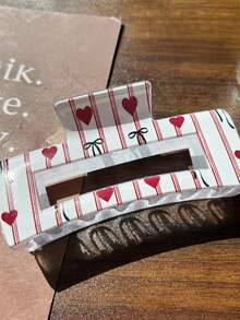 1/5/8pcs New Fashionable Fruit Print Hair Clips, Sweet Strawberry & Watermelon Square Versatile Claw Clips Hair Accessories Flower Hair Clip Fashion Hair Claw