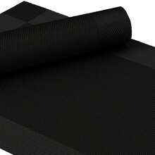 SERAPHINEX Washable Placemats, Set Of 6, High-Quality PVC And Polyester Material, Non-Slip And Heat-Resistant, Suitable For Kitchen Tables, Simple Design, Durable And Easy To Clean - Black - View 7