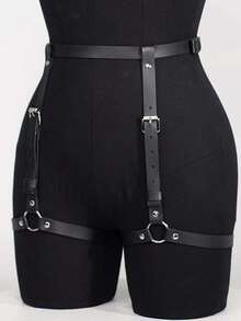 PU Leather Thigh Garter Belt Leg Harness Gothic Thigh Harness Belt Dresses Party Accessories