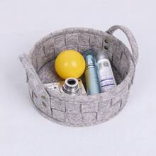 1pc Felt Storage Basket With Handles Felt, Foods, Snacks, Book, Toys, Sundries Home Organization And Storage Basket, Bedroom Decor, Home Decor, Room Decor