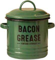 Small Enamel Cooking Pot With Lid Enamel Simmer Pot Sauce Pan Oil Keeper Can Cooking Pot With Lid For Campfire Making Soup, Green - Green - View 13