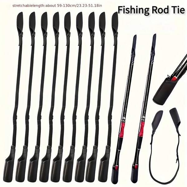 1 Portable Adjustable Fishing Rod Protector, High Elastic Magic Band Fishing Rod Protection Box, Scratch-Resistant, Wear-Resistant, Collision-Resistant, All-Round Protection To Prevent Rod Damage, Suitable For Most Fishing Rods, A Must-Have For Home Fishing Rod Storage And Outdoor Fishing Trips, A Must-Have Equipment For Fishing Enthusiasts,