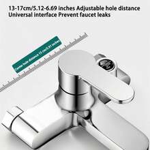 三件套浴室淋浴龙头套装，包含淋浴喷头、浴缸混合龙头和淋浴阀，浴室配件，浴室工具 - 彩色 - 查看 4