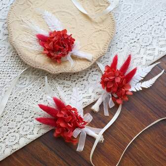 6/12pcs Dried Flower Bouquet, Tiny Dried Flowers For Crafts, Birthday Cake Bridesmaid Gift Box, Wedding Floral Arrangements And Home Decor Spring Wedding Season Party Valentine's Day Decor