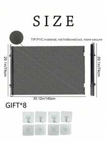 1个便携式黑色宠物安全狗围栏门，自动伸缩，狗隔离网，猫狗安全围栏，提供玩耍和休息空间，防刺穿宠物用品，易于清洁，方便携带，节省空间，宠物围栏网，可伸缩卷帘门，猫围栏，狗围栏 - 彩色 - 查看 17