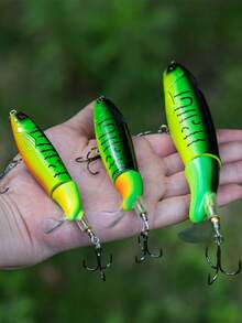 GOTURE 1pc Rotating Tail Fishing Bait, Blood Tank Hook Box Bait With Carbon Steel Material, Dragging Floating Hard Bait