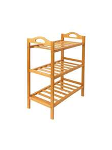 3-Tier Multipurpose Bamboo Shoe Rack - 鏽棕色 - 查看 5