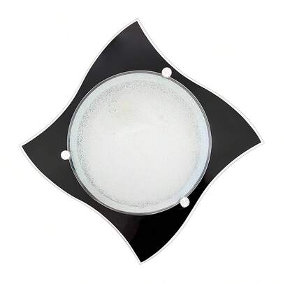 Lámpara techo luz ideal plafón pañuelo negro diseño moderno elegante fácil instalar iluminación potente múltiples ambientes