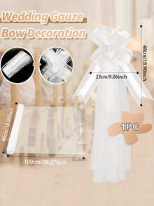 Bộ 5 phụ kiện trang trí đám cưới màu trắng gồm nơ voan trắng, nơ kéo bằng vải organza, nơ trang trí xe cưới cỡ lớn với ruy băng voan dài, nơ satin thanh lịch cho xe cưới, gói quà, trang trí tiệc cưới, trang trí lối đi trong đám cưới, trang trí lưng ghế, đồ dùng đám cưới, quà tặng lý tưởng cho người lên kế hoạch đám cưới và người tổ chức tiệc, đồ dùng tiệc cưới, trang trí tiệc cô dâu, trang trí lễ đính hôn, trang trí phông nền tiệc lễ hội. - Nơ trắng - Xem 14
