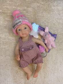 1 Stück lebensechte Mini Silikon Reborn Puppen 6 Zoll weiche Handfläche Mädchen und Junge mit offenen Augen Neugeborene mit bemalten Details, ideales sammelwürdiges Kunstspielzeug als Geschenk zu Feiertagen/Geburtstag/Weihnachten für Mädchen - Wiedergeborene Puppe - Übersicht 12