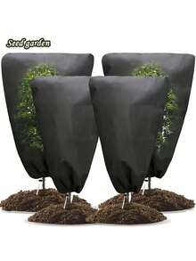 Cubierta de protección contra heladas para plantas, con cierre de cordón para asegurar un ajuste , adecuada para plantas de exterior, plantas en maceta, arbustos, herramientas de jardín y cuidado del césped, material de tela resistente - Multicolor - Ver 7