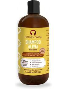 PETTING IS CARING - ALIVIA Shampoo para Perro Shampoo Natural Champú - Aloe Vera Fragancia de Lavanda 97% Ingredientes Origen Natural Mascotas Perros Gato - Nutrición - 480 ml - Ver 1