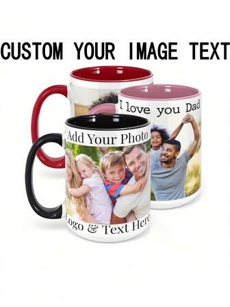 Personalized Photo & Text Mug - Customizable Coffee Cup With 11oz Capacity, Microwave & Dishwasher - Birthday, Anniversary, Valentine's Day, Back To School Gift, Christmas/Valentine's Day Gift, Photo Mug, Anniversary Gift - Upload Image For Custom Printing - Ideal For Couples, Families, Coffee Lovers - Durable Glossy Finish, Thoughtful Keepsake, Vibrant Printed Design, High-Quality Printing, Family Memento, Holiday Calendar