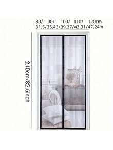Magnetic Mesh Screen Door, Magnetic Curtain, Self-Sealing Thickened Mesh Partition, Effectively Blocks Mosquitoes, Suitable For Indoor And Outdoor Use, Can Be Used As Indoor Partition, Applicable To Bedroom, Wardrobe Door, Perfect Gift For Women, Also Suitable For Balcony, Office, Bathroom, Living Room, Bedroom, Wedding, Kitchen, Dorm, Home Decor, Ideal Choice For Bathroom Accessories, Autumn Decor, Furniture, Curtains, Mosquito Net - Multicolor - View 12