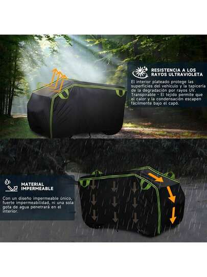 Funda Impermeable para ATV Pequeño, 420D Protección el Agua el Viento los Rayos, y vehículos eléctricos para niños pequeños 256 * 110 * 120CM
