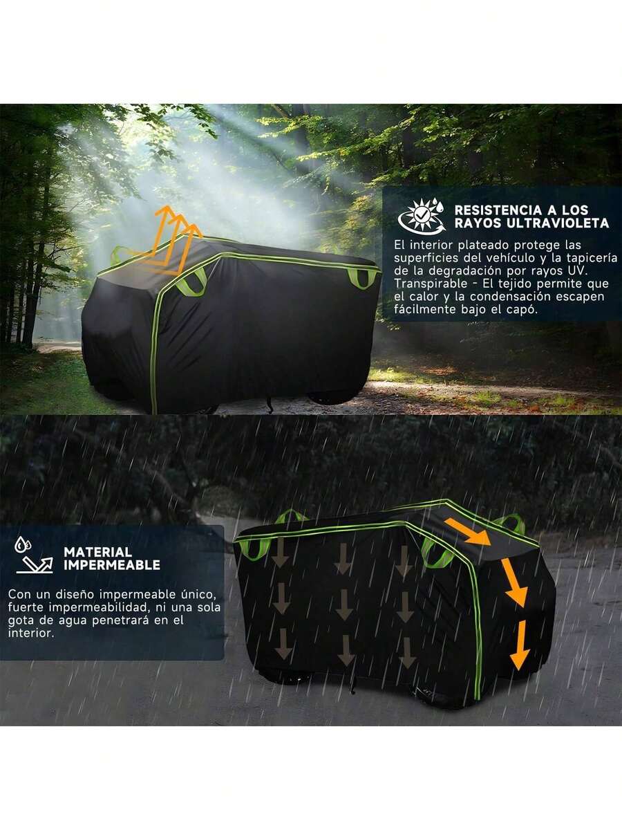 Funda Impermeable para ATV Pequeño, 420D Protección el Agua el Viento los Rayos, y vehículos eléctricos para niños pequeños 256 * 110 * 120CM - 1 - Ver 1