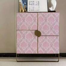 1 Roll European Style Floral Patterned PVC Wallpaper, Waterproof & Moisture-Proof, Removable Self-Adhesive, Suitable For Home & Dorm Decor, Can Be Directly Applied To Living Room, Kitchen, Bedroom Furniture