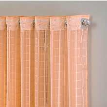Charm Checkered Voile Living Room Curtain Decoration 4.00x2.80 - 鮭魚 - 查看 3