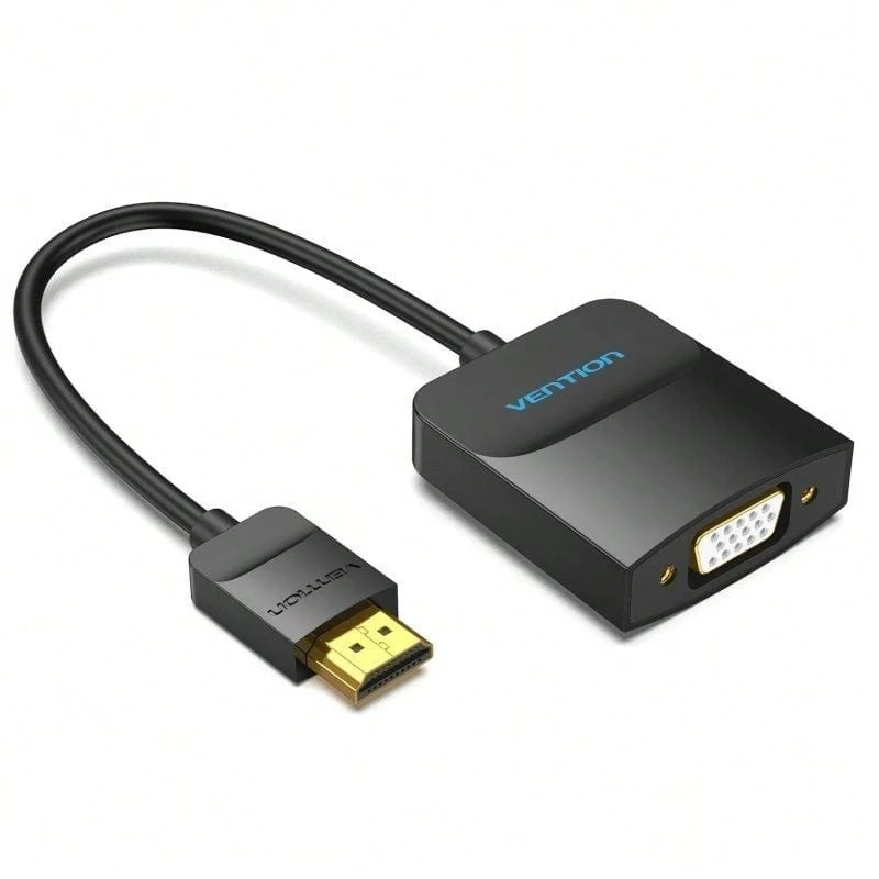 Vention 42154 HDMI Male To VGA Female Converter, 15cm, Black - Black - View 1
