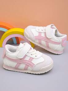 1双适合0-3岁女童和男童的婴儿运动鞋，可爱、舒适、鞋底柔软、轻便，适合学习走路和锻炼 - 粉色 - 查看 6