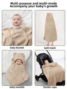 1件套婴儿推车挡风罩、婴儿车防风罩、腰凳背带防风斗篷。适用于婴儿车和背带，是冬季带宝宝外出的保暖必备品。母婴用品，冬季必备，外出旅行的理想选择，也是很棒的节日礼物。 - 咖啡棕 - 查看 2