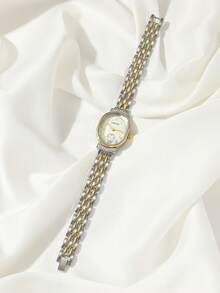 A Gorgeous And Elegant Women's Watch With Gold And Silver Colors, Unique And Exquisite Design, A Fashion Accessory, Suitable For Everyday, Back To School Season, Holiday Gift