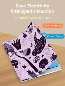 Ốp lưng máy tính bảng họa tiết minh họa yếu tố phù thủy, phù hợp với IPad 9.7/10.2/10.5/10.9/12.9/Pro 11 (thế hệ thứ 10), tương thích với Samsung Galaxy Tab S6 Lite phiên bản 10.4 inch, tương thích với Kindle Paperwhite thế hệ thứ 12 năm 2024, Kindle (thế hệ thứ 11) năm 2022 và Kobo Clara Color, được trang bị khả năng chống rơi nhẹ và chức năng đánh thức/ngủ thông minh theo chiều dọc/tự động. - Nhiều màu - Xem 5