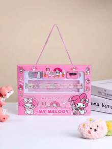 Sanrio Stationery Gift Set For Boys And Girls, Kuromi School Supplies For Elementary Students - Pencils, Erasers, Pencil Sharpener, (The Gift Box Design And Color May Vary Due To Different Production Batches)