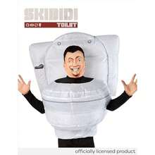 Skibidi 馬桶充氣服裝，適合兒童和成人，適合兒童和青少年的充氣馬桶套裝，具有有趣和誇張的設計，非常適合派對、狂歡節和主題慶祝活動，具有有趣和原創的角色 - 免費送貨✅24/48 小時內送達西班牙（半島） - 彩色 - 查看 9