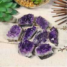 Natural Amethyst Cluster, Geode Amethyst Rock Crystal Cluster, Occult Gem Collection Specimen, Amethyst Geode, Unprocessed Natural Crystal, Christmas Gift, Indoor Decor Stone, Holiday Gift - Violet Purple - View 11