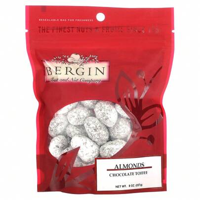 Bergin Fruit And Nut Company Almonds, Chocolate Toffee, 8 Oz (227 G)