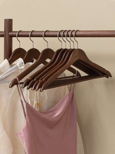 1/2件套木衣架，实木衣架，无缝衣架，适用于卧室、衣帽间、酒店、衣柜、服装店的木衣架，家用收纳衣架，节省空间的实木衣架